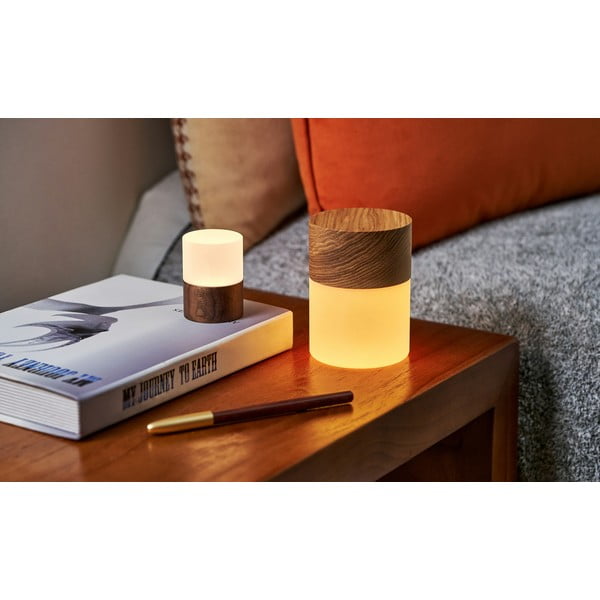 Настолна лампа в естествен цвят със стъклен абажур и възможност за затъмняване (височина 10,5 cm) Lemelia - Gingko-image-2