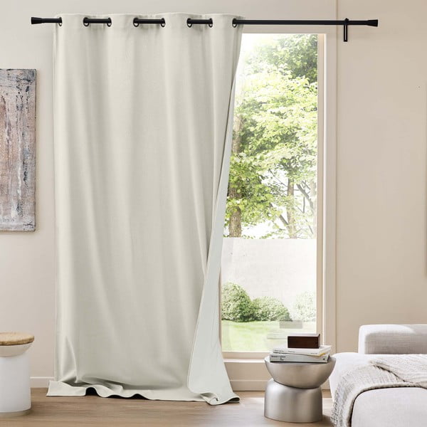 Бежово термо перде от рипсено кадифе 140x260 cm Madison – douceur d'intérieur-image-1