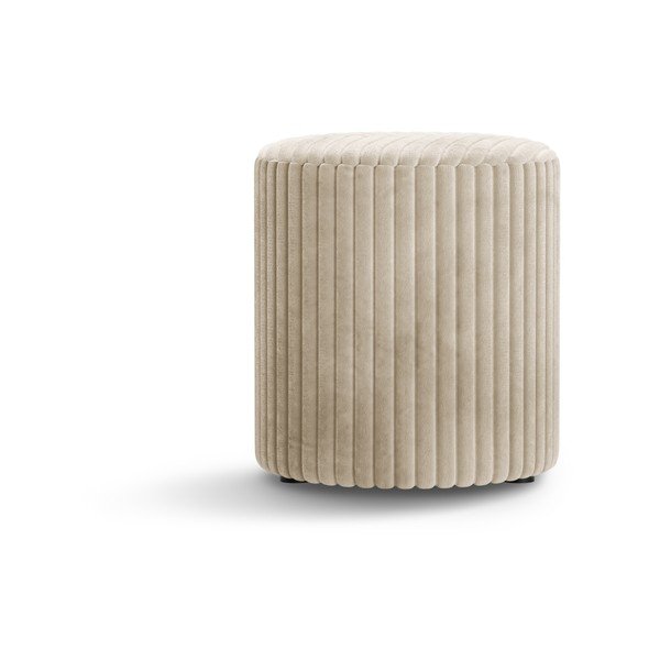 Бежова табуретка от рипсено кадифе Dia – Micadoni -image-1