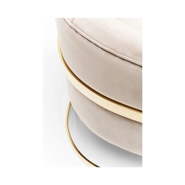 Béžové křeslo s detaily ve zlaté barvě Kare Design Pure Elegance-image-3