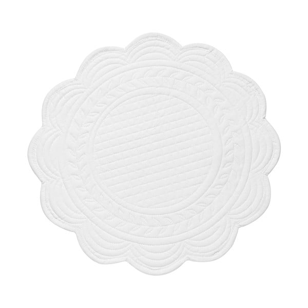 Set 6 bavlněných prostírání White, 30 cm