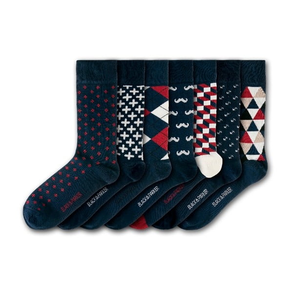 Комплект от 7 чорапа Merriments, размер 37 - 43 - Black&Parker London