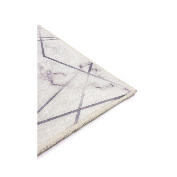 Бели/сиви килими за баня в комплект 2 бр. 60x100 cm Geometric – Mila Home-image-1