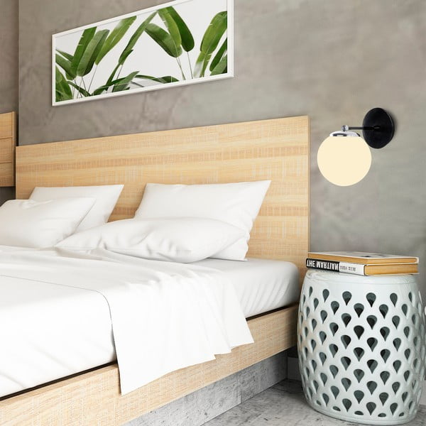 Черно-бяла стенна лампа My Legend - Opviq lights-image-4