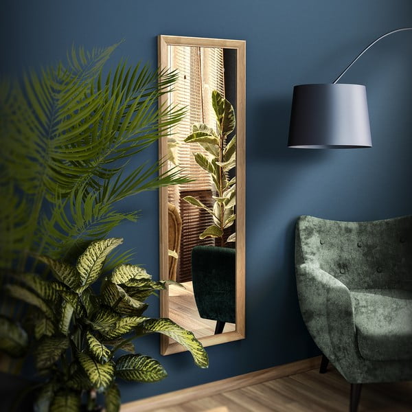 Стенно огледало с кафява рамка , 47 x 147 cm Paris - Styler-image-1