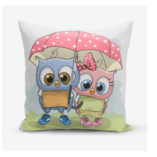 Калъфка за възглавница от памук Umbrella Owls, 45 x 45 cm - Minimalist Cushion Covers