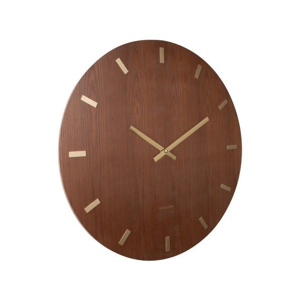 Hodiny z tmavé jasanové dýhy Karlsson, Ø 70 cm-image-1