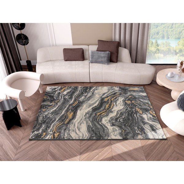Сив килим 200x140 cm Marmol Onda - Universal-image-1