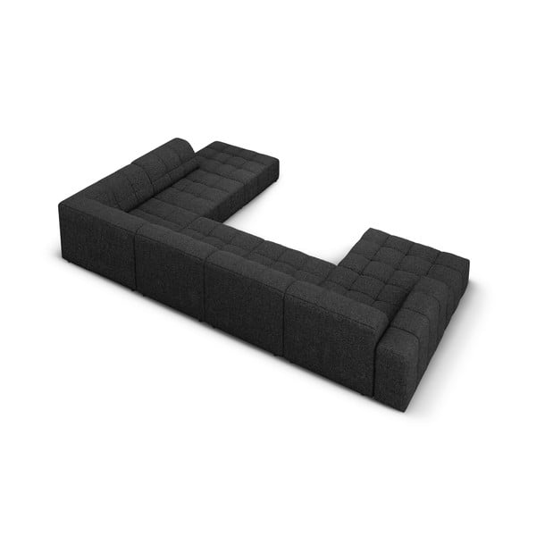 Антрацитен ъглов диван (десен ъгъл/"U") Chicago - Cosmopolitan Design-image-4