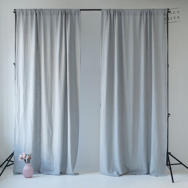 Сива завеса 230x230 cm - Linen Tales