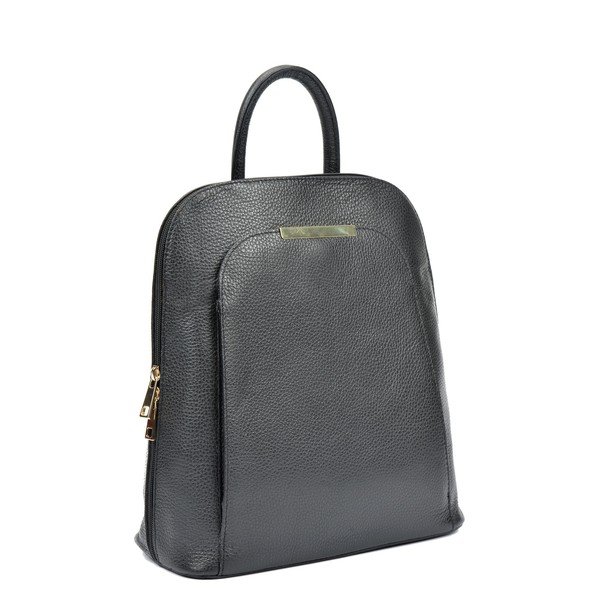 Černý kožený dámský batoh Renata Corsi Sofia-image-1