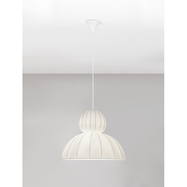 Текстилно висящо осветително тяло в матово бял цвят ø 50 cm Delina – Nova Luce-image-4