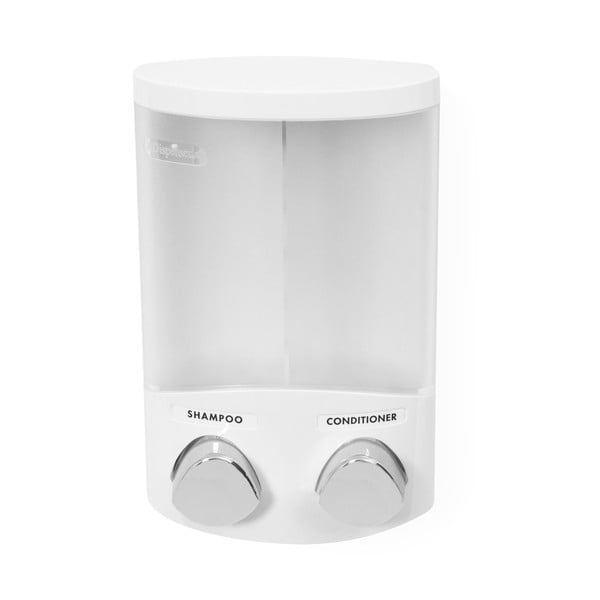 Бял самозалепващ пластмасов диспенсер за сапун 620 ml Duo – Compactor-image-4