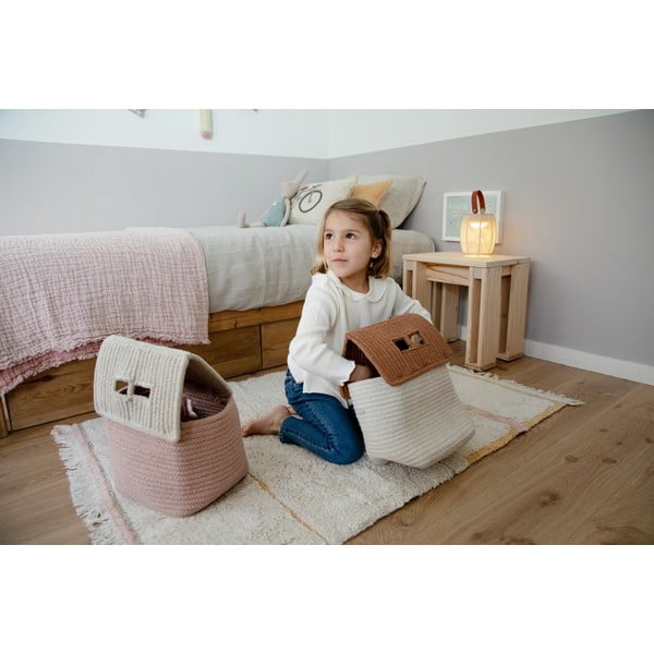 Розов и кремав ръчно изработен памучен килим подходящ за пране 90x130 cm Lanes Vintage Nude – Lorena Canals-image-4