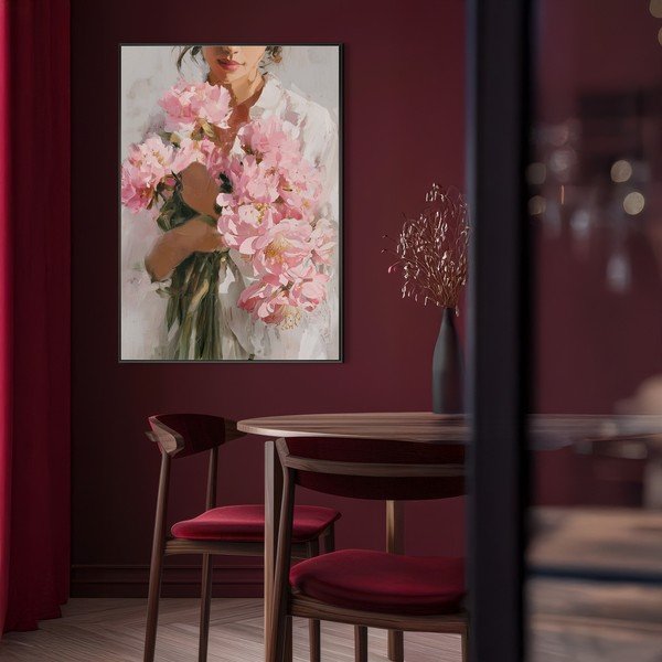 Печатна картина с включена рамка/върху платно 70x100 cm Floral Embrace – Styler-image-3