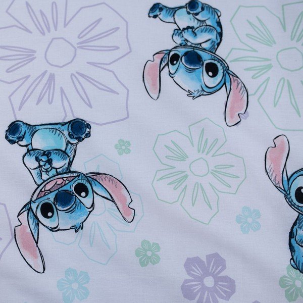Бяло памучно детско спално бельо 100x135 cm Lilo and Stitch "Ohana White" – Jerry Fabrics-image-4
