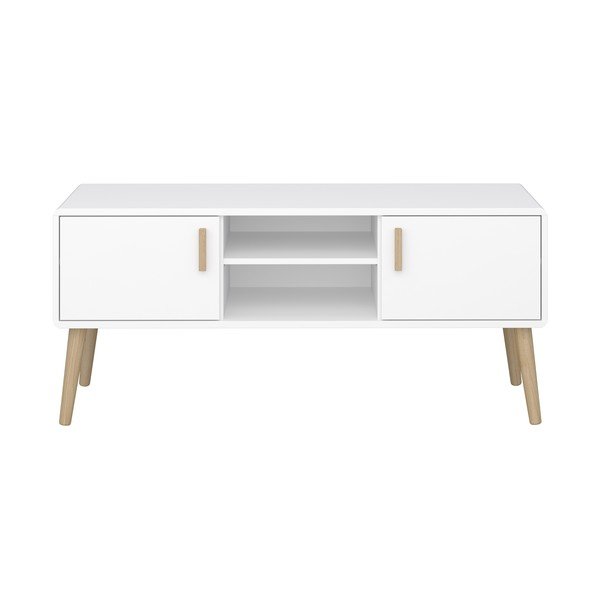 Бяла маса за телевизор 125x56 cm Pavona - Tvilum