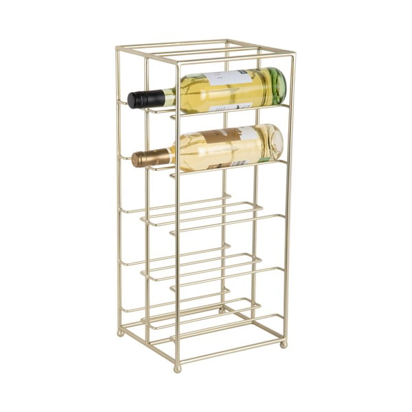 Метален стелаж за вино в златист цвят брой бутилки 10 25x57x22,5 cm Dual Floor – PT LIVING-image-3