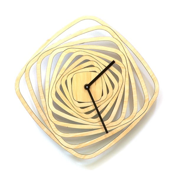 Dřevěné hodiny Whirl, 29 cm