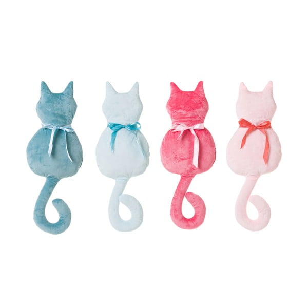 Комплект от 4 цветни възглавници във формата на котка Unimasa, 38 x 22 cm - Casa Selección