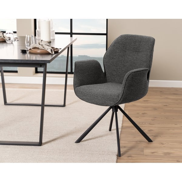 Тъмносив тапициран трапезен стол Aura – Actona-image-1