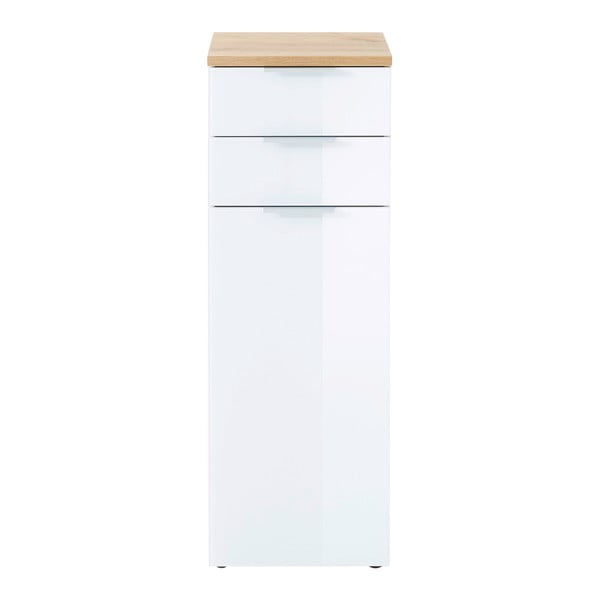 Дъбов шкаф за баня в бял\естествен цвят 39x112 cm Pescara - Germania
