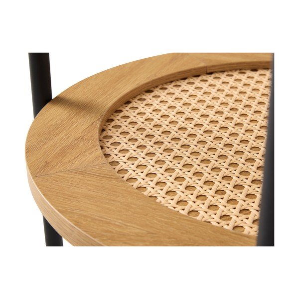 Кръгла странична масичка от декор от дъб  ø 50 cm Pensacola – Unique Furniture-image-3