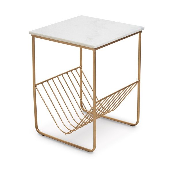 Странична масичка с мраморна плоча 40x40 cm Mandoli – Premier Housewares