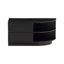 Черна модулна телевизионна масичка от борова дървесина 78x40 cm Finca - WOOOD