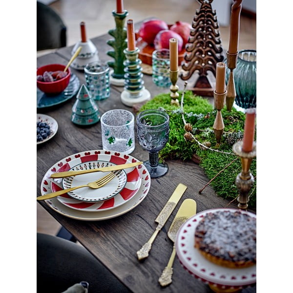 Кремава десертна глинена чиния с коледен мотив ø 16 cm Jolly – Bloomingville-image-2