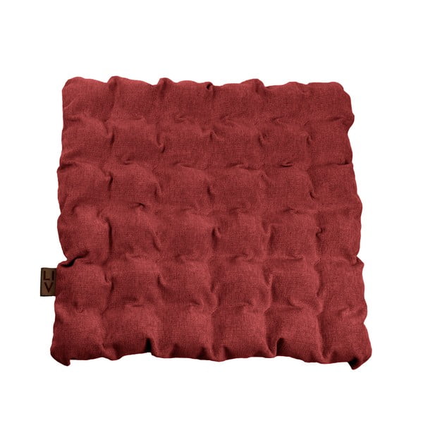 Červený sedací polštářek s masážními míčky Linda Vrňáková Bubbles, 55 x 55 cm