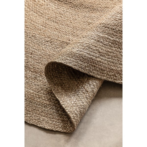 Сиво-бежов двустранен ютен кръгъл килим ø 200 cm Braided – Hanse Home-image-2