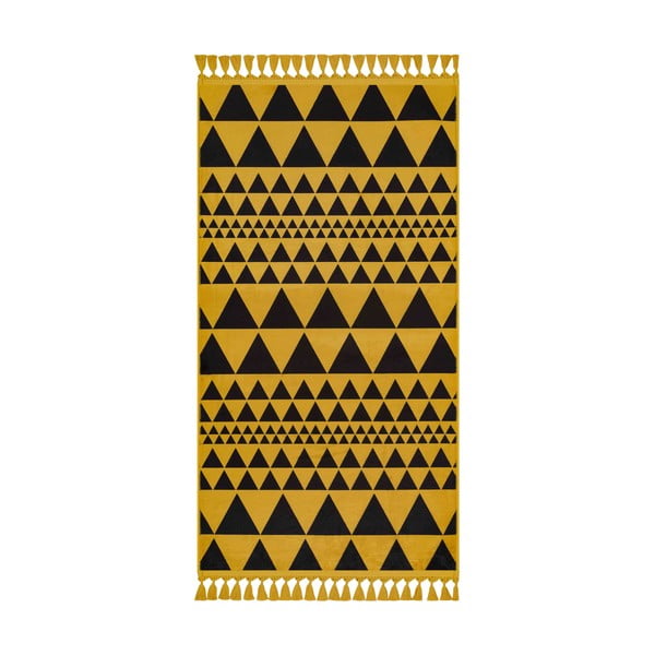 Жълт миещ се килим 120x80 cm - Vitaus
