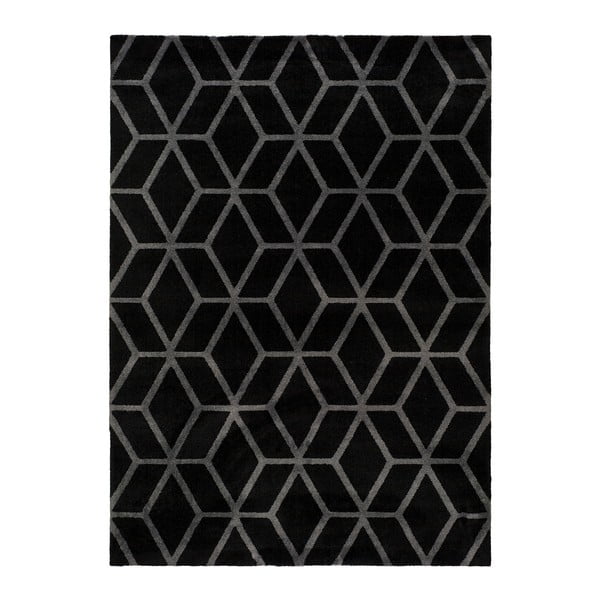 Черен килим Играй, 80 x 150 cm - Universal