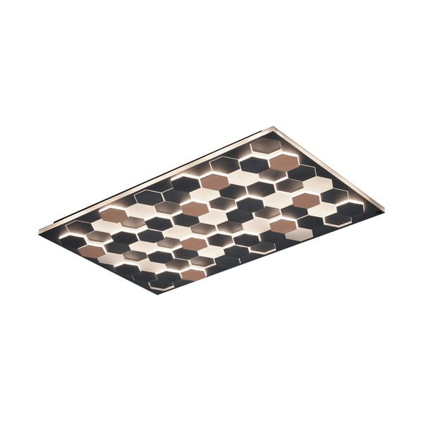 Черно LED осветително тяло за таван с гласово управление/ управление чрез мобилно приложение с метален абажур 70x115 cm Cifavo – CINQUE-image-1