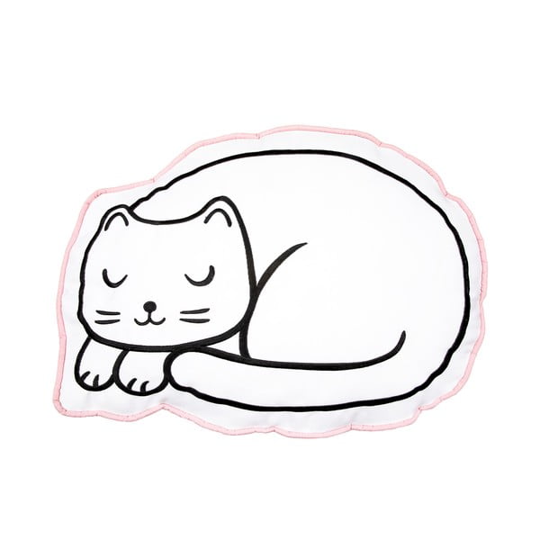 Бяла възглавница котка време за сън - Sass & Belle