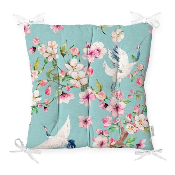 Възглавница за стол с цветя и птици, 40 x 40 cm - Minimalist Cushion Covers