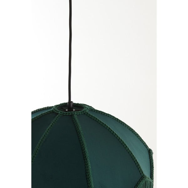 Висящо осветително тяло в петролен цвят с текстилен абажур ø 50 cm Malacia – Light & Living-image-4