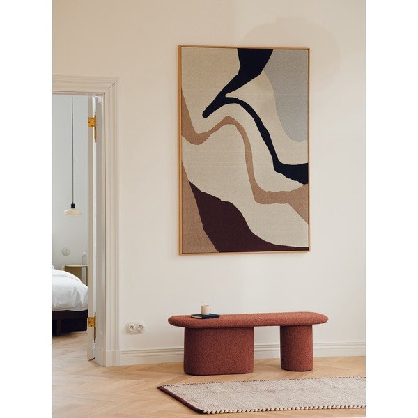 Подплатена пейка от прежда с примки от букле в тухлен цвят Rull – noo.ma-image-1