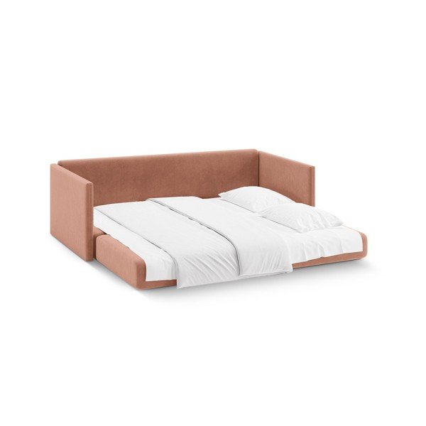 Розов кадифен сгъваем диван 209 cm Shannon – Cosmopolitan Design-image-3