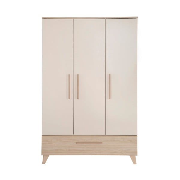 Кремав/в естествен цвят детски гардероб от декор от дъб  118x190x52 cm Sidney – Roba