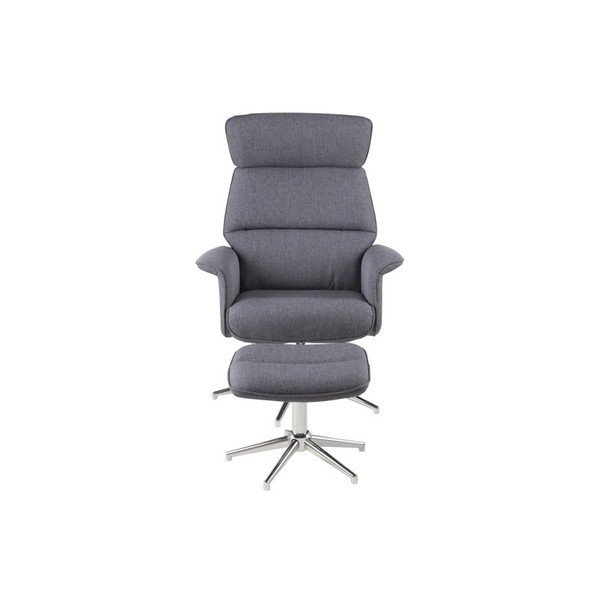 Tmavě šedé polohovatelné křeslo s podnožkou Actona Alura-image-2