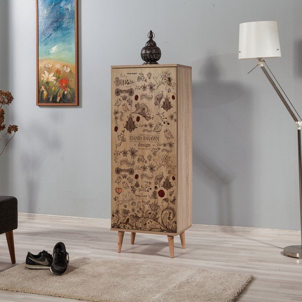 Висока етажерка за обувки Flinta Romance, височина 128 cm - Vella-image-4