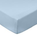 Син еластичен чаршаф от памук перкал 90x190 cm Cotton Percale – Bianca