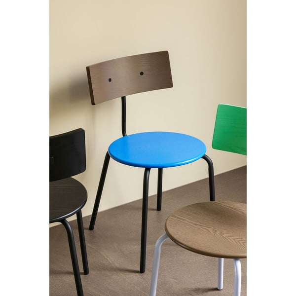 Трапезни столове в комплект от 4 бр. в син и естествен цвят Koi – Hübsch-image-1