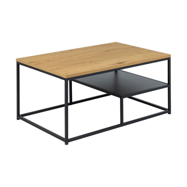 Масичка за кафе с дъбов плот в естествен цвят 60x90 cm Gila – Actona-image-4