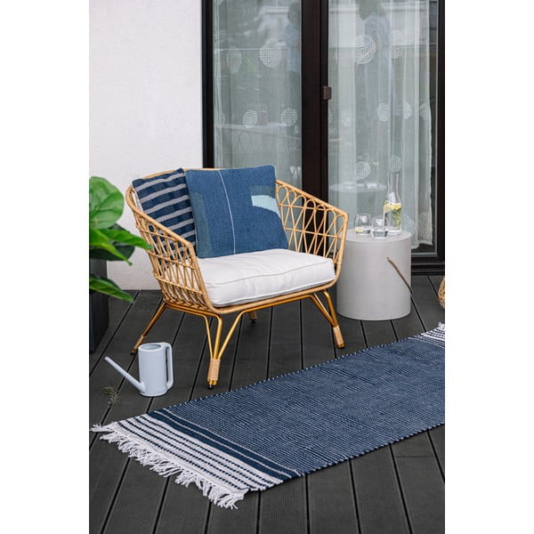 Тъмносин двустранен килим за открито, изработен от рециклирана пластмаса , 80 x 180 cm Civil - Green Decore-image-4