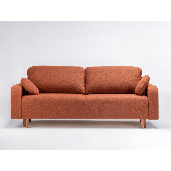 Разтегателен диван от букле в тухлен цвят 230 cm Trango – CustomForm-image-2