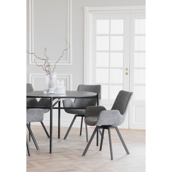 Сиви тапицирани трапезни столове в комплект 2 бр. Norwell – Rowico-image-1
