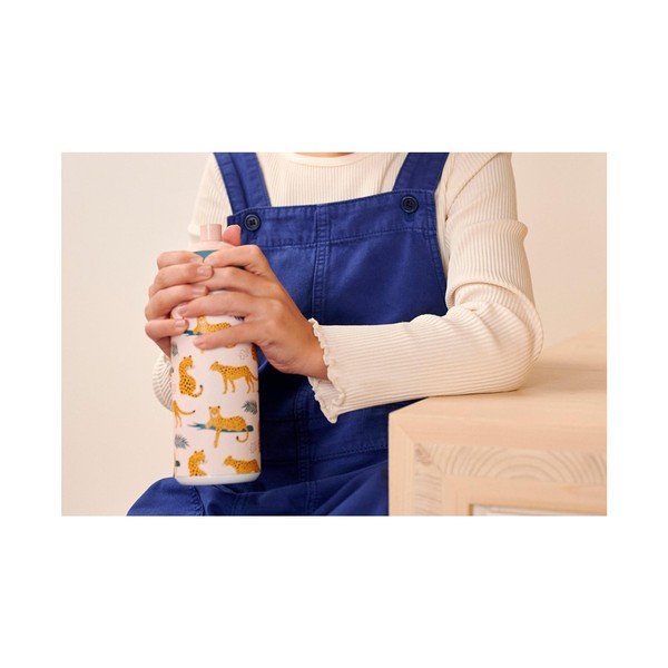 Светлорозова пластмасова детска бутилка 400 ml Fairy Garden – Mepal-image-4